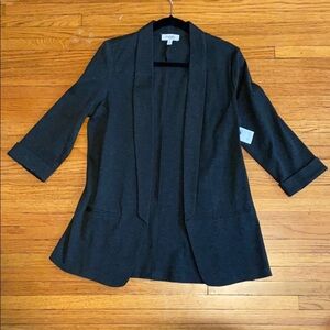 NWT Charcoal Gray 3/4 length Sleeve Blazer